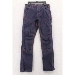 Dovetail Workwear Pants Womens 6 Navy Blue Straight Britt Utility DWS22P2F